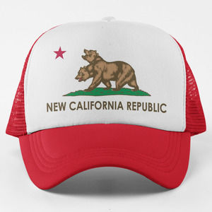 NEW Fallout California Republic Big Elements Foam Trucker Snapback Hat 2TONE RED